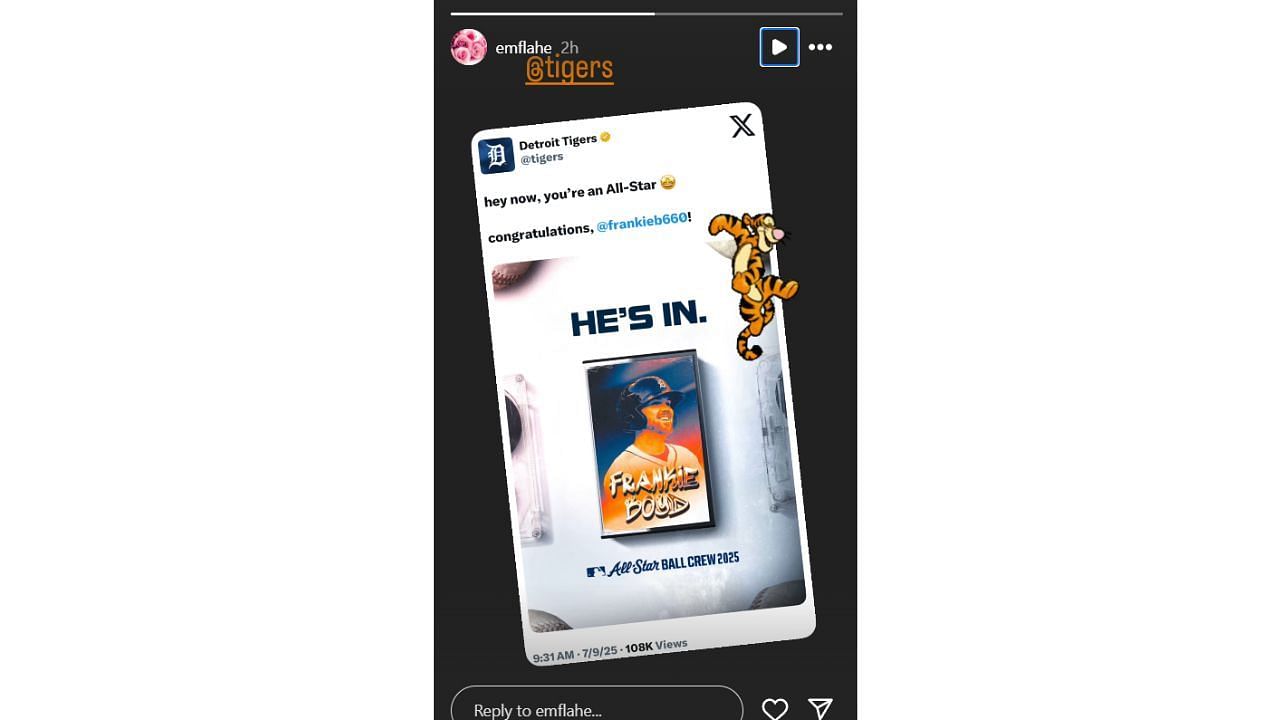 Eileen's Instagram story